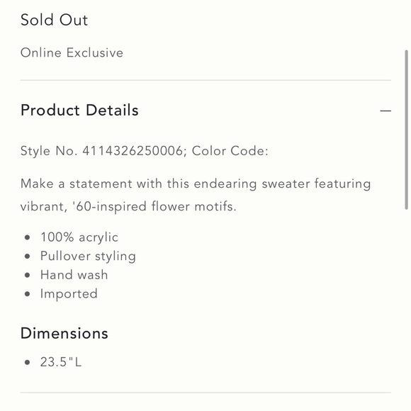 Anthropologie Flower Mod Sweater - Picture 5 of 5